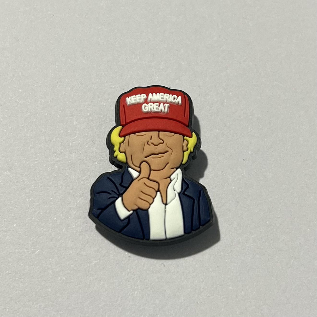 Donald J Trump Shoe Charms for Crocs - Australia Stock