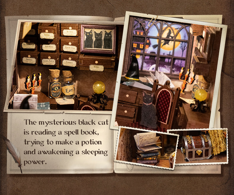 Cutebee Magic Pharmacist DIY Book Nook Kit – Miniature Dollhouse Shelf Insert