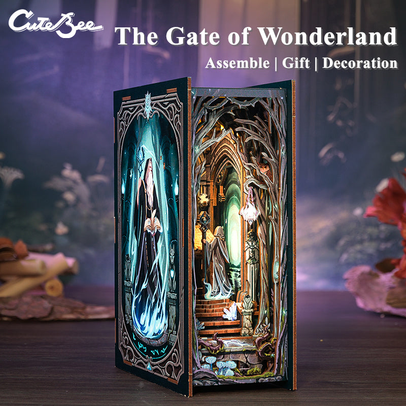 Cutebee The Gate of Wonderland DIY Book Nook Kit – Miniature Dollhouse