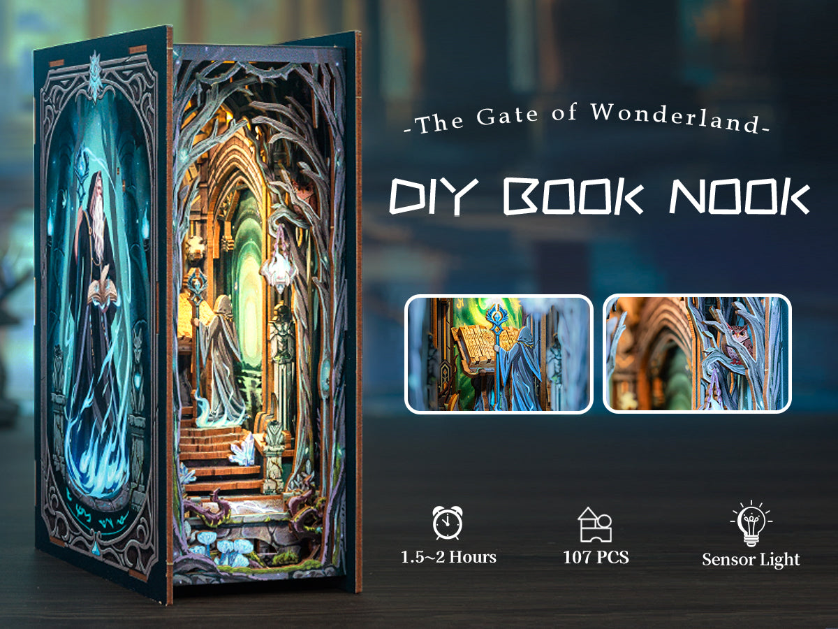 Cutebee The Gate of Wonderland DIY Book Nook Kit – Miniature Dollhouse