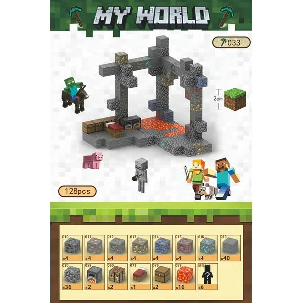 128 Magnetic Building Blocks 6 Characters - "Australia Stock"