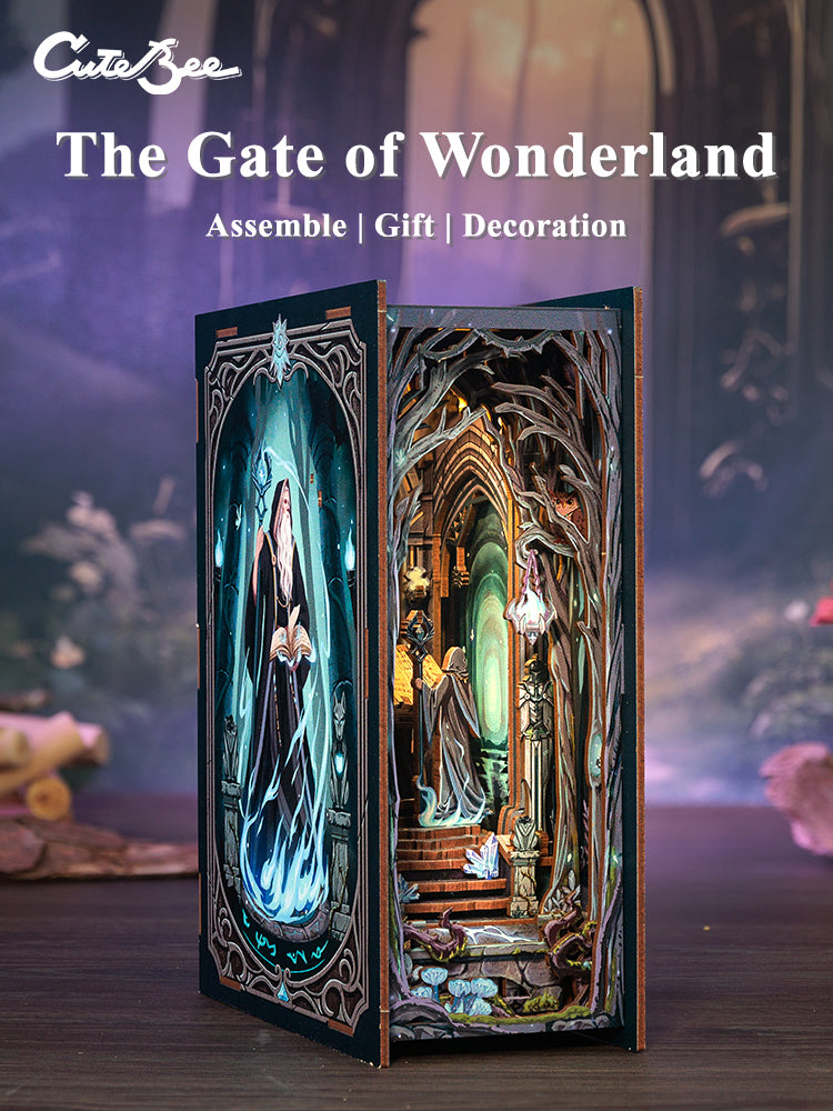 Cutebee The Gate of Wonderland DIY Book Nook Kit – Miniature Dollhouse