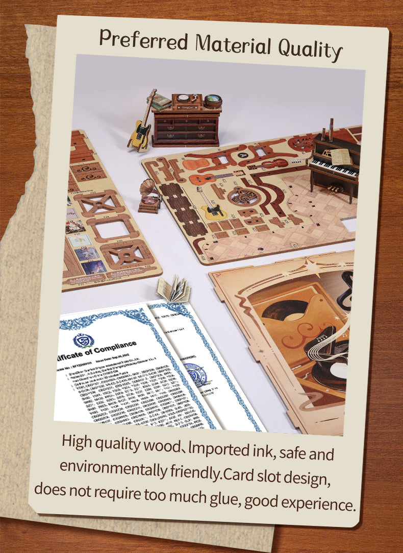 Cutebee The Secret Rhythm DIY Book Nook Kit – Miniature Dollhouse Shelf Insert