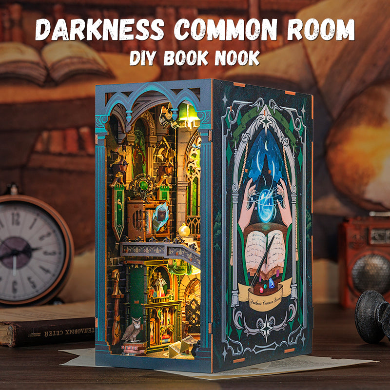 Cutebee Darkness Common Room DIY Book Nook Kit – Miniature Dollhouse