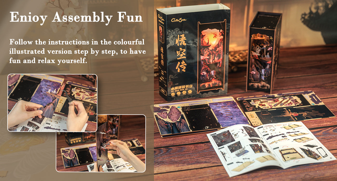 Cutebee The Legend of WUKONG DIY Book Nook Kit – Miniature Dollhouse