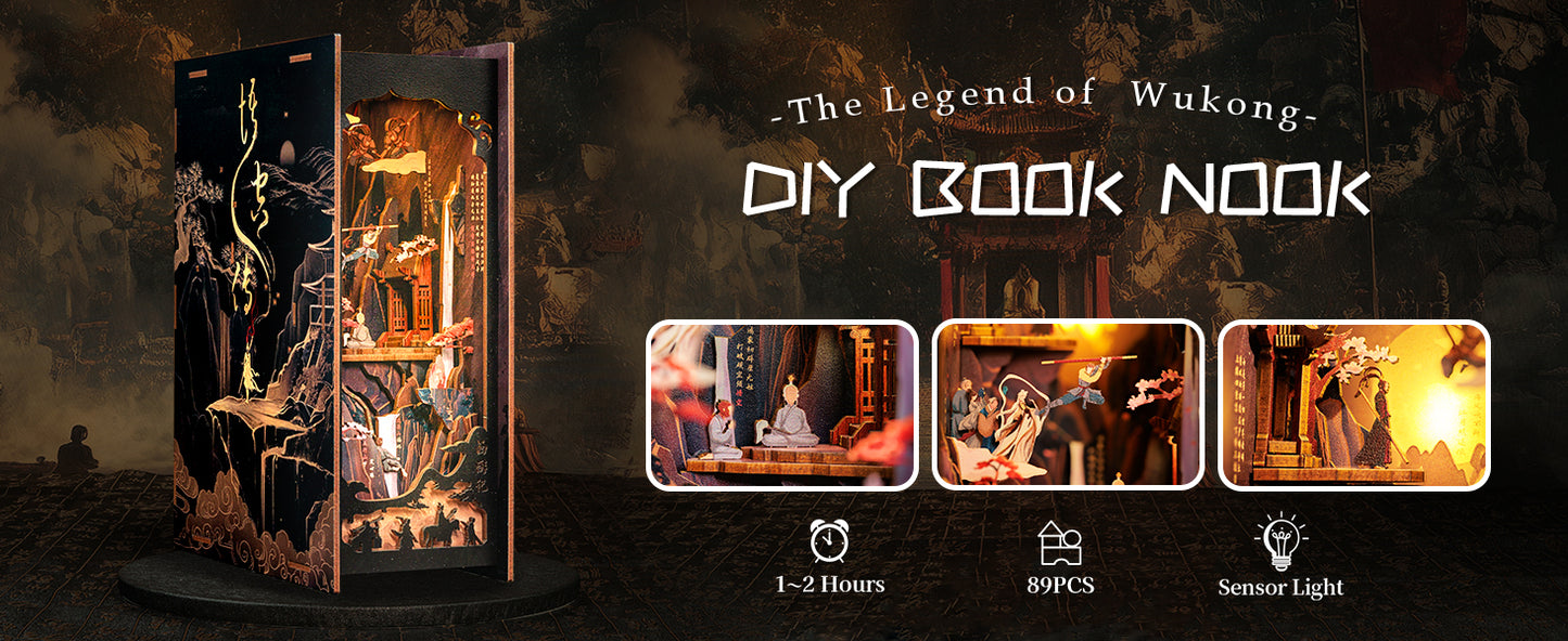 Cutebee The Legend of WUKONG DIY Book Nook Kit – Miniature Dollhouse