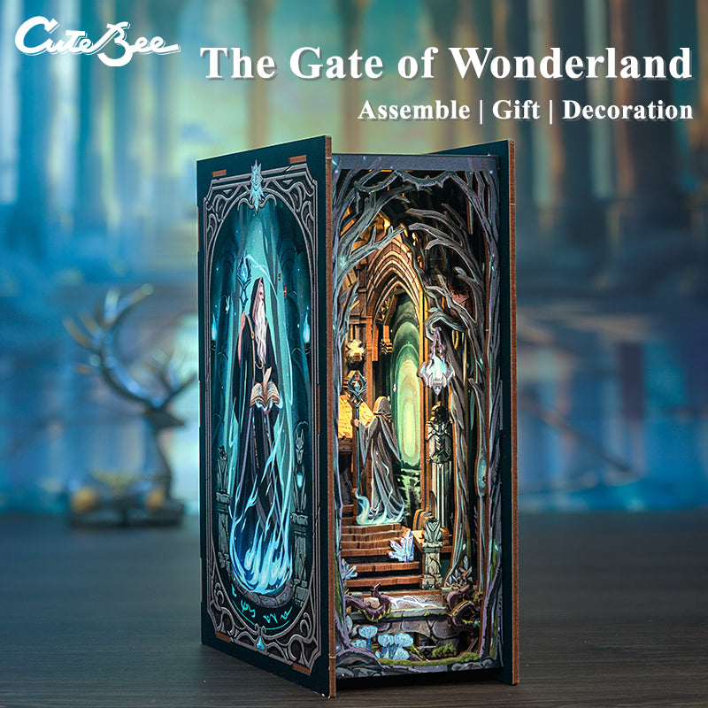 Cutebee The Gate of Wonderland DIY Book Nook Kit – Miniature Dollhouse