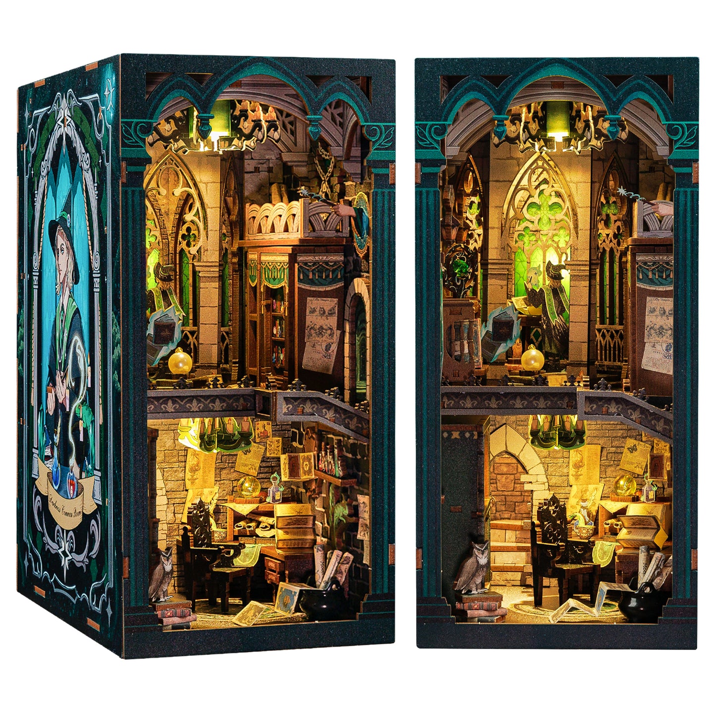 Cutebee Darkness Common Room DIY Book Nook Kit – Miniature Dollhouse