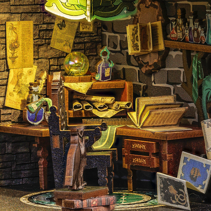 Cutebee Darkness Common Room DIY Book Nook Kit – Miniature Dollhouse