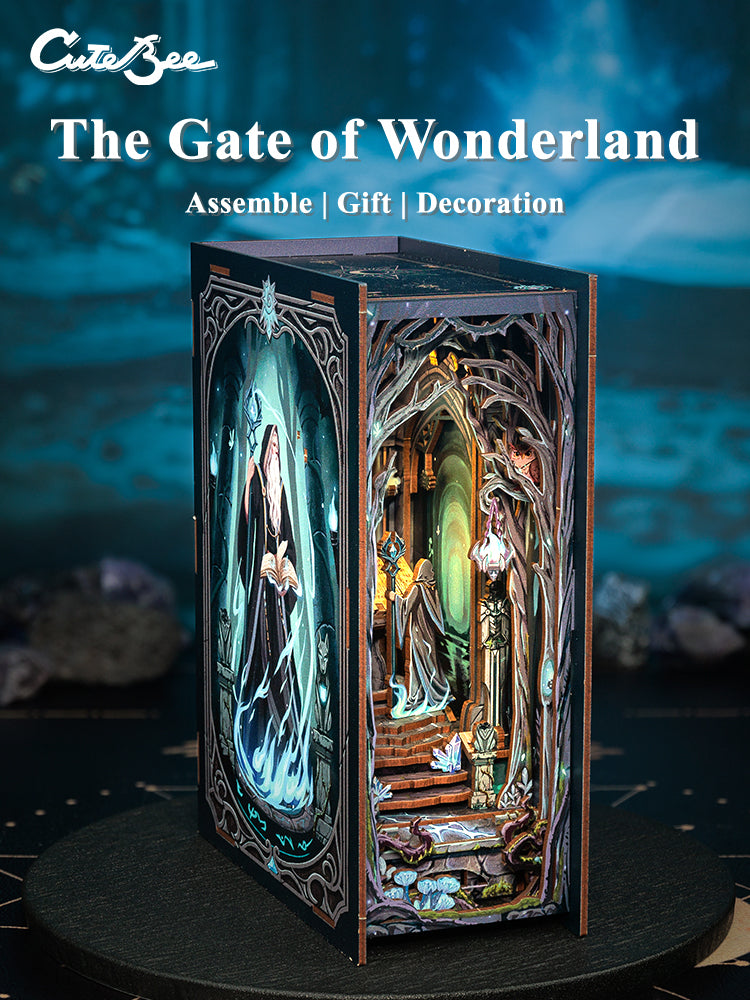 Cutebee The Gate of Wonderland DIY Book Nook Kit – Miniature Dollhouse