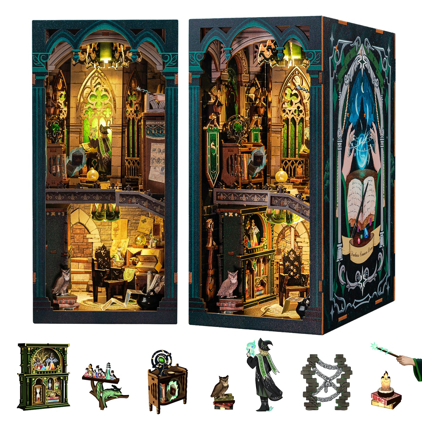 Cutebee Darkness Common Room DIY Book Nook Kit – Miniature Dollhouse