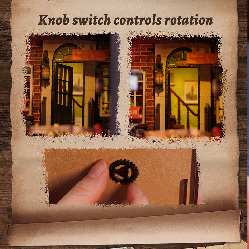 Cutebee Rose Detective Agency DIY Book Nook Kit – Miniature Dollhouse