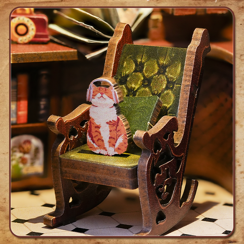 Cutebee Memories Music Bookshop DIY Book Nook Kit – Miniature Dollhouse