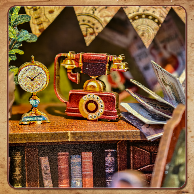 Cutebee Memories Music Bookshop DIY Book Nook Kit – Miniature Dollhouse