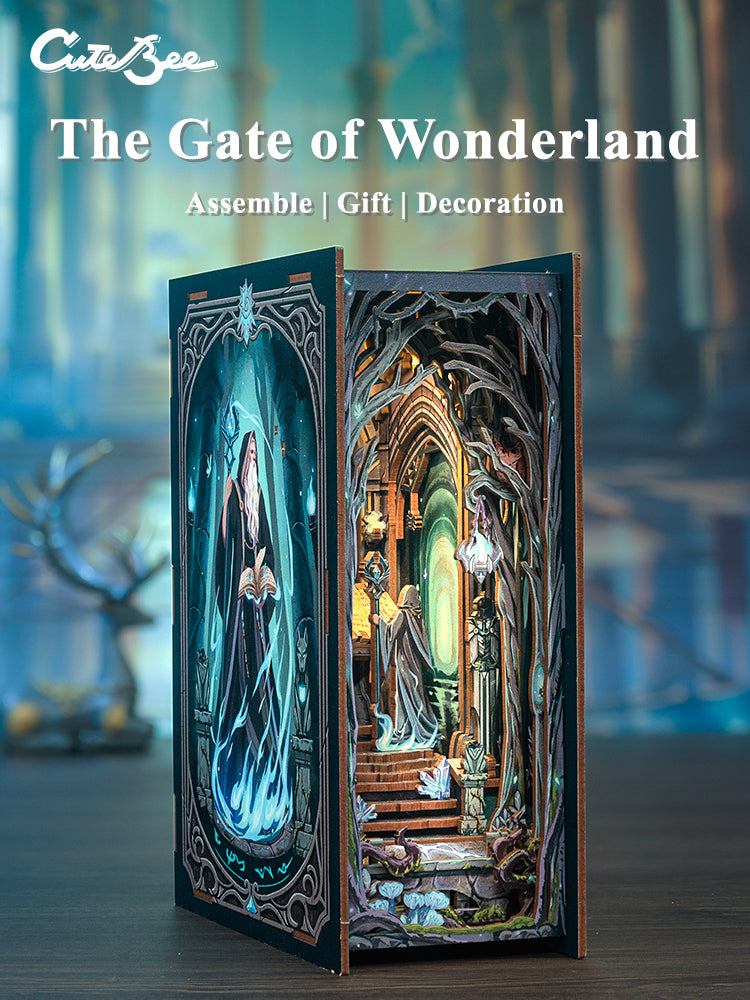 Cutebee The Gate of Wonderland DIY Book Nook Kit – Miniature Dollhouse