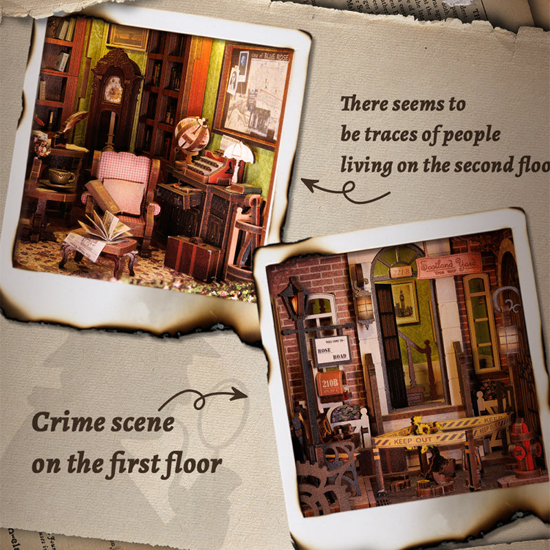 Cutebee Rose Detective Agency DIY Book Nook Kit – Miniature Dollhouse