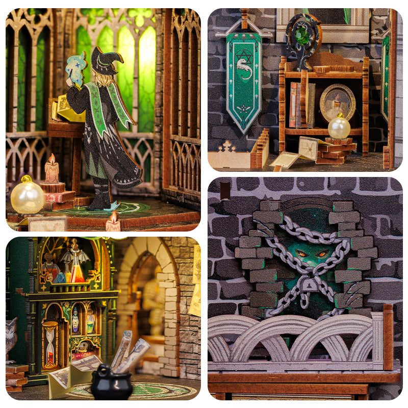 Cutebee Darkness Common Room DIY Book Nook Kit – Miniature Dollhouse
