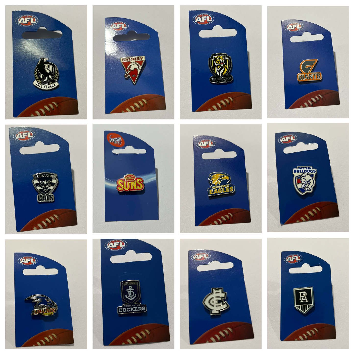 AFL Teams Logo Metal Pin Badge Official AFL Licensed Merchandise