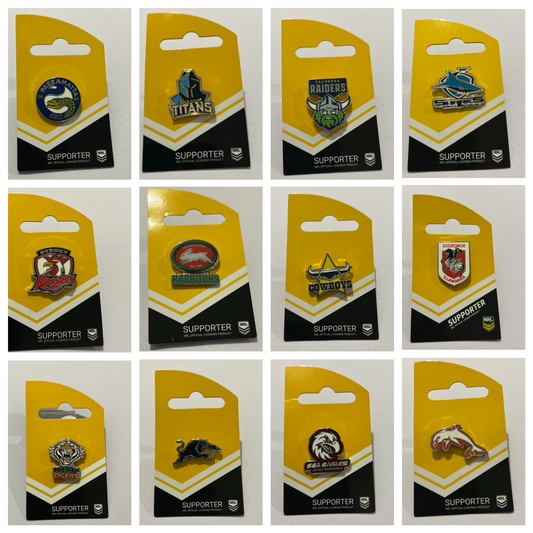 NRL Teams Logo Pin Badge Official NRL Licensed Merchandise