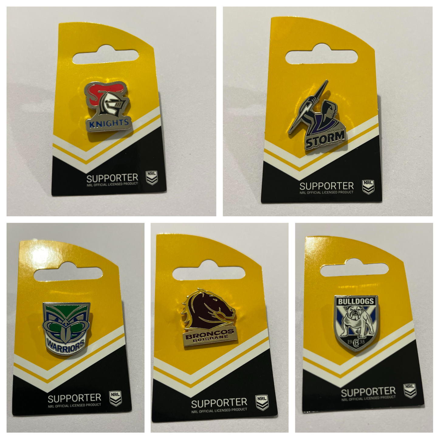 NRL Teams Logo Pin Badge Official NRL Licensed Merchandise