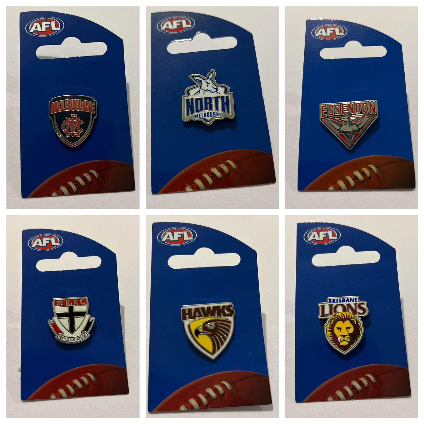 AFL Teams Logo Metal Pin Badge Official AFL Licensed Merchandise