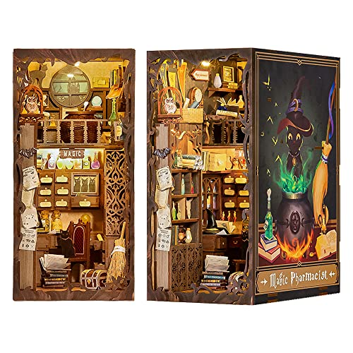 Cutebee Magic Pharmacist DIY Book Nook Kit – Miniature Dollhouse Shelf Insert
