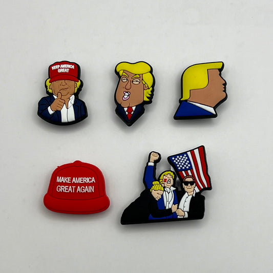 Donald J Trump Shoe Charms for Crocs - Australia Stock