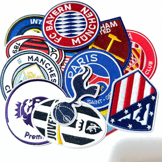 Soccer Club Logo Embroidered Badges – Iron-On Fabric Patches for Bags, Hats, Shoes & More