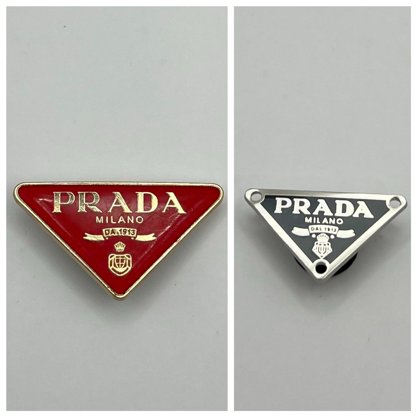 Favorite PRADA Metal Shoe Charms for Crocs - Australia Stock