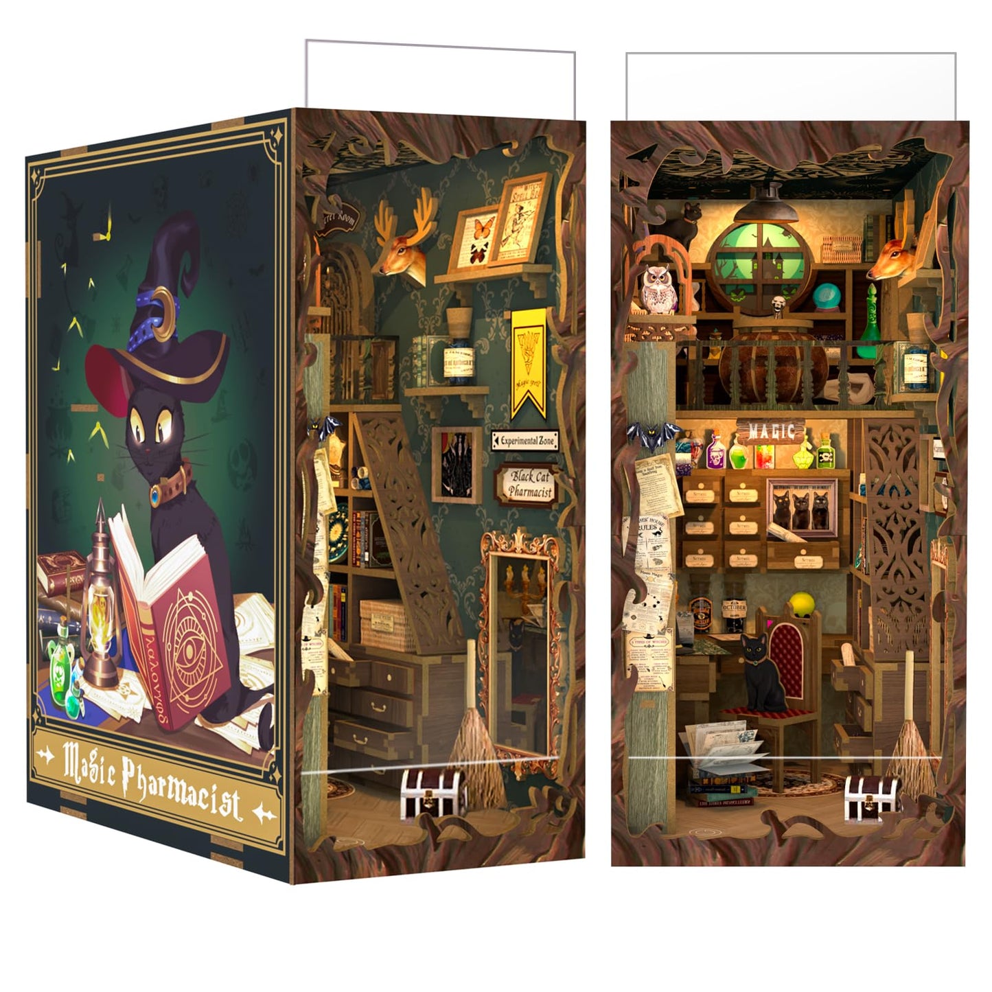 Cutebee Magic Pharmacist DIY Book Nook Kit – Miniature Dollhouse Shelf Insert
