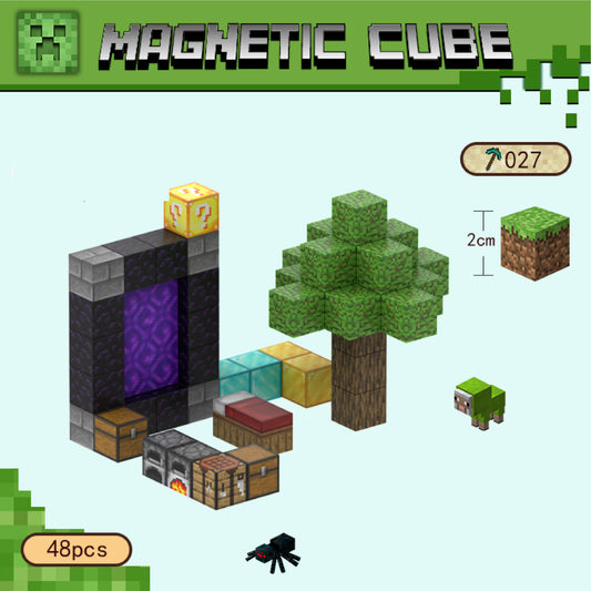 48 Magnetic Building Blocks 2 Characters - "Australia Stock"