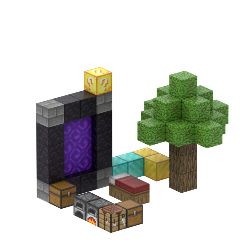 48 Magnetic Building Blocks 2 Characters - "Australia Stock"