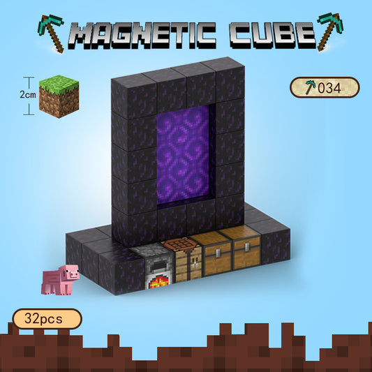 32 Magnetic Cube Building Blocks 1 Characters - "Australia Stock"