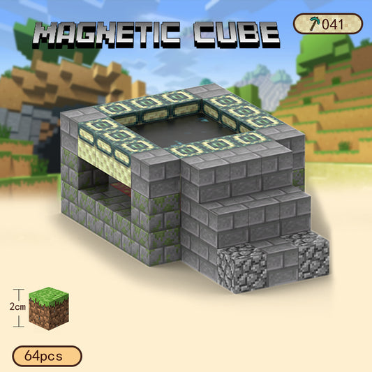 64 Magnetic Cube Building Blocks 2 Characters - "Australia Stock"