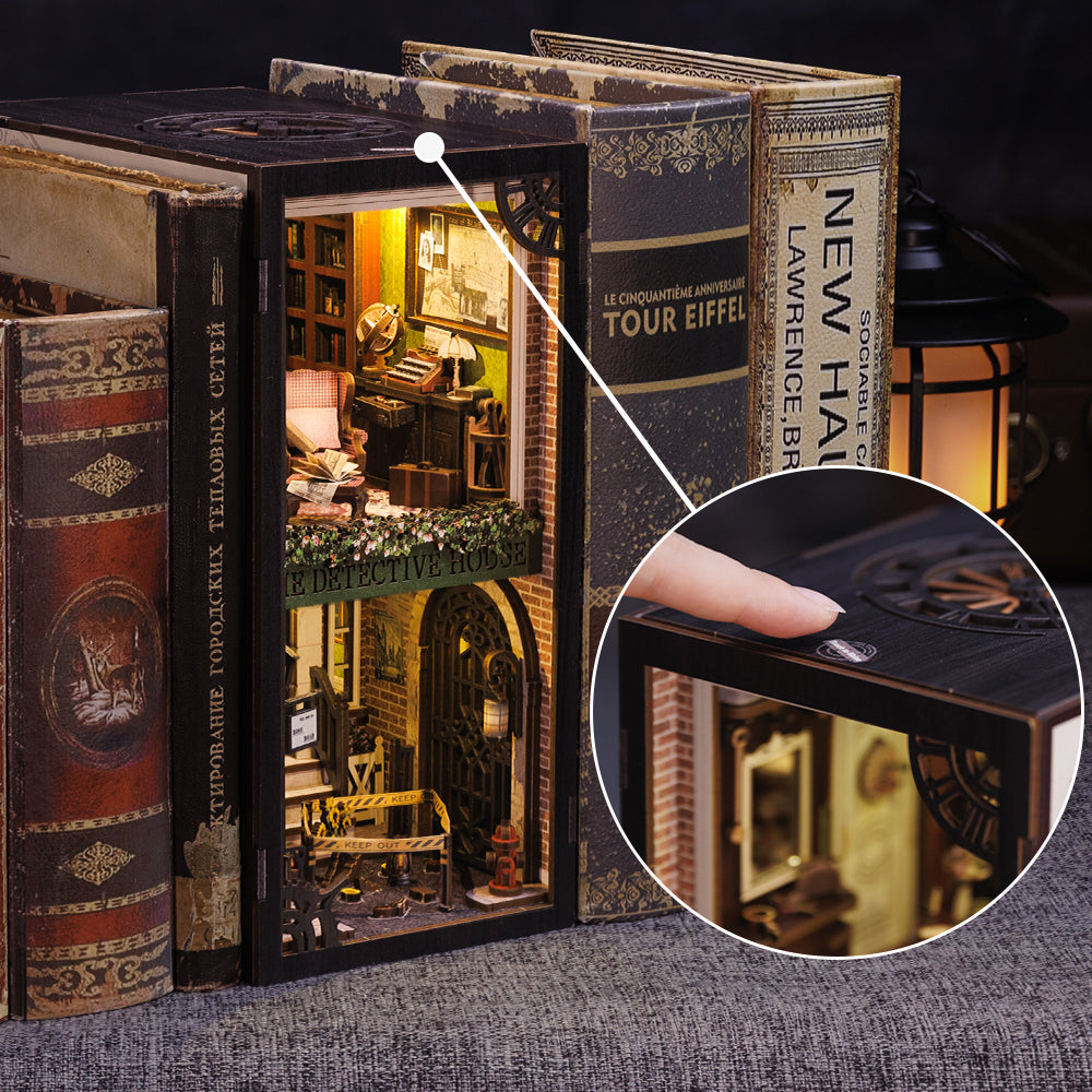 Cutebee Rose Detective Agency DIY Book Nook Kit – Miniature Dollhouse
