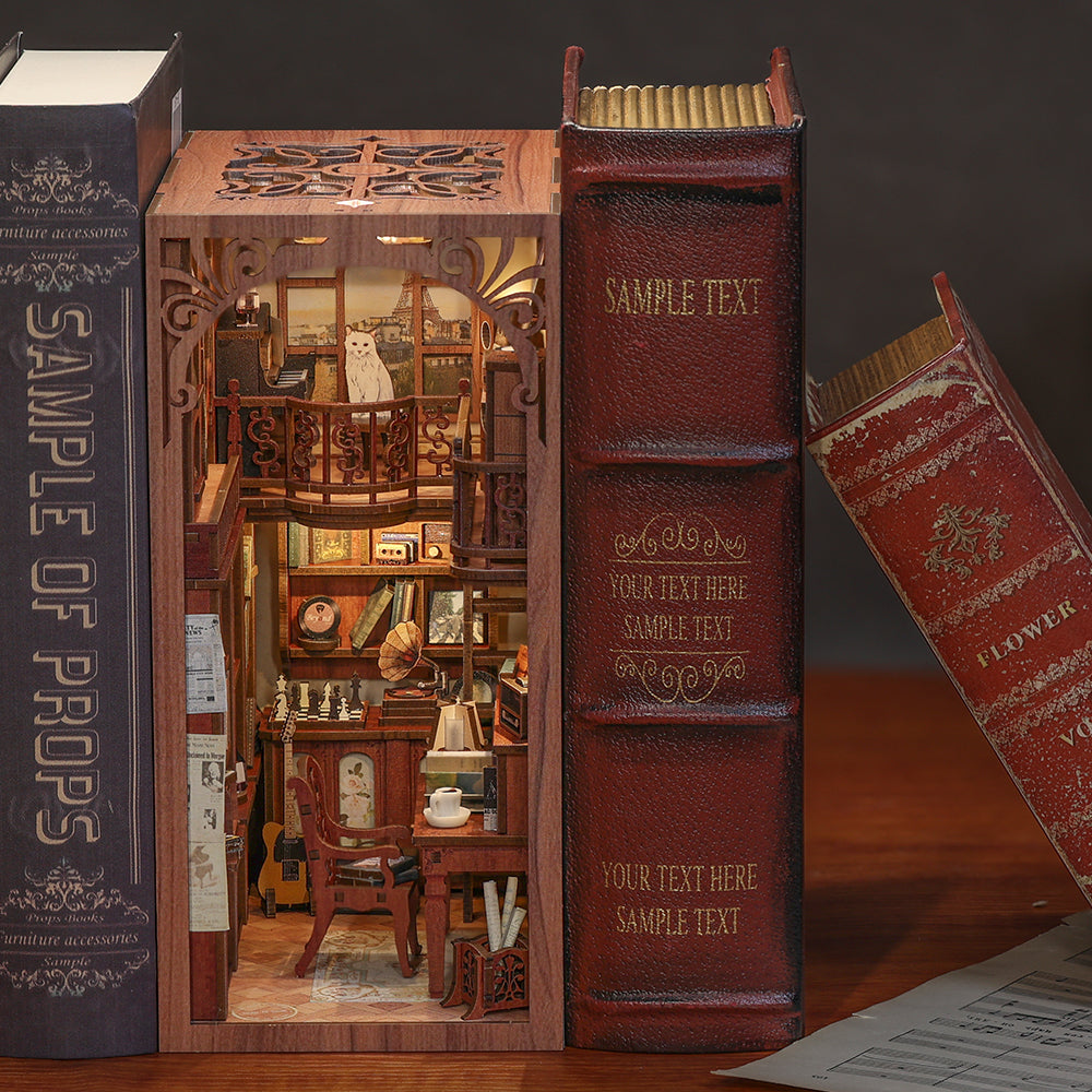 Cutebee The Secret Rhythm DIY Book Nook Kit – Miniature Dollhouse Shelf Insert